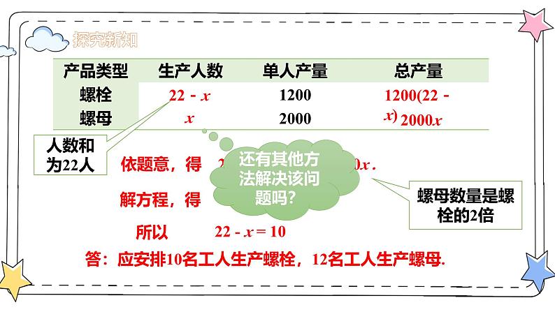 5.3实际问题与一元一次方程—配套与工程问题(教学课件)-初中数学人教版(2024)七年级上册07