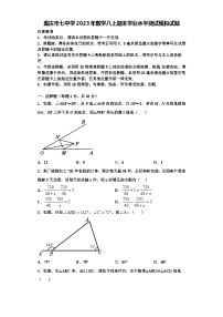 重庆市七中学2023年数学八上期末学业水平测试模拟试题【含解析】