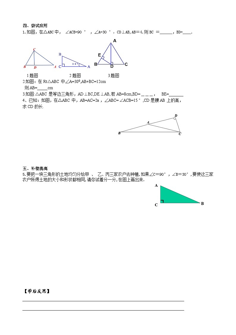 人教版八年级数学上册13.3.2(2)等边三角形 学案02