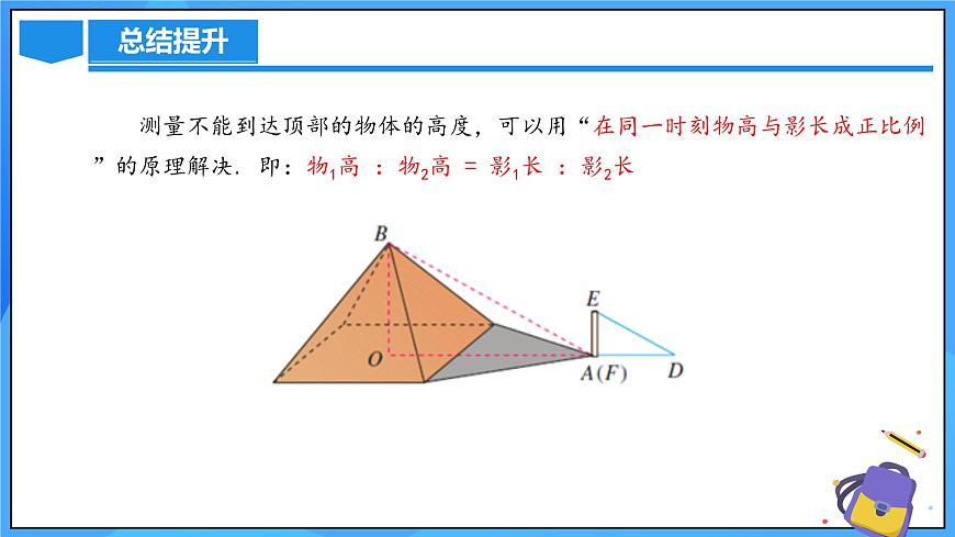北師大版數(shù)學(xué)九年級(jí)上冊(cè) 4.6 相似三角形測(cè)高 課件第7頁