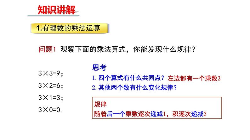 2.2.1 有理数的乘法 第1课时 人教版数学七年级上册课件第4页