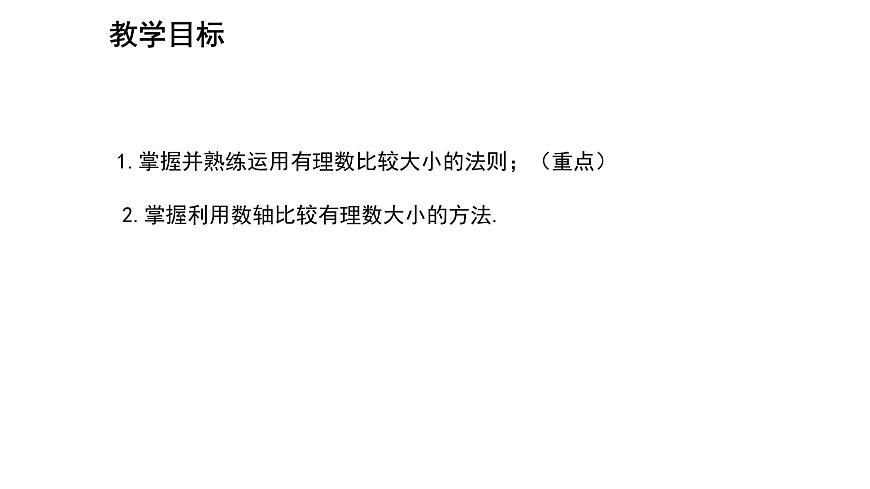 七年級(jí)上冊(cè)數(shù)學(xué)湘教版（2024）1.3 有理數(shù)大小的比較 課件第2頁
