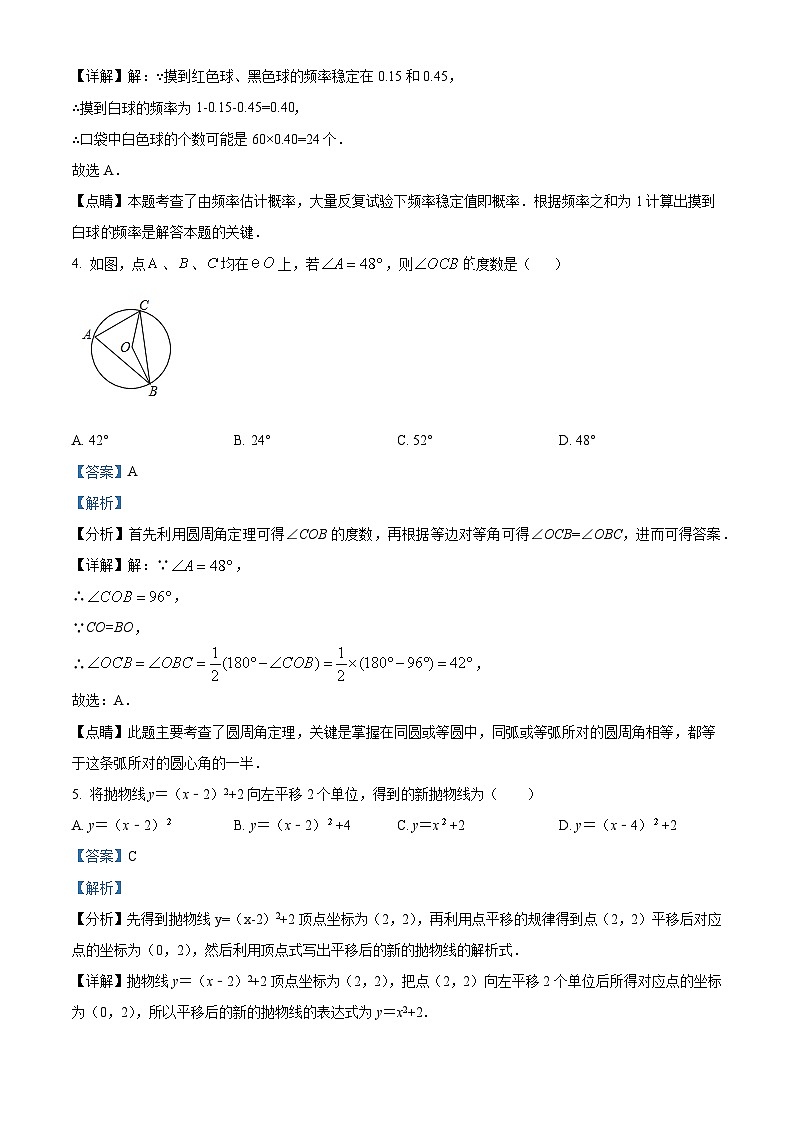 广西柳州市鹿寨县鹿寨中学2023-2024学年下学期开学考试九年级数学试题A(解析版)第2页
