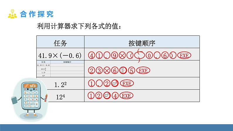 北师大版(2024)数学七年级上册课件 2.5 有理数的混合运算 第2课时 用计算器进行运算05