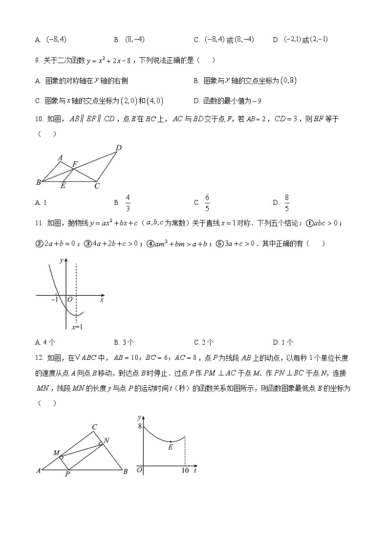 四川省内江市第六中学2023-2024学年九年级下学期入学考试数学试题 (原卷版+解析版)02