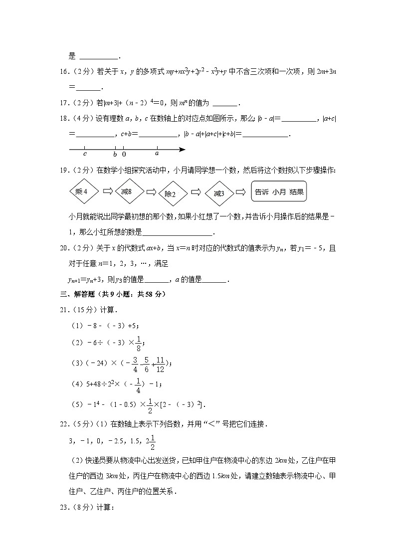 2022-2023学年北京市朝阳外国语学校七年级(上)期中数学试卷【含解析】第3页