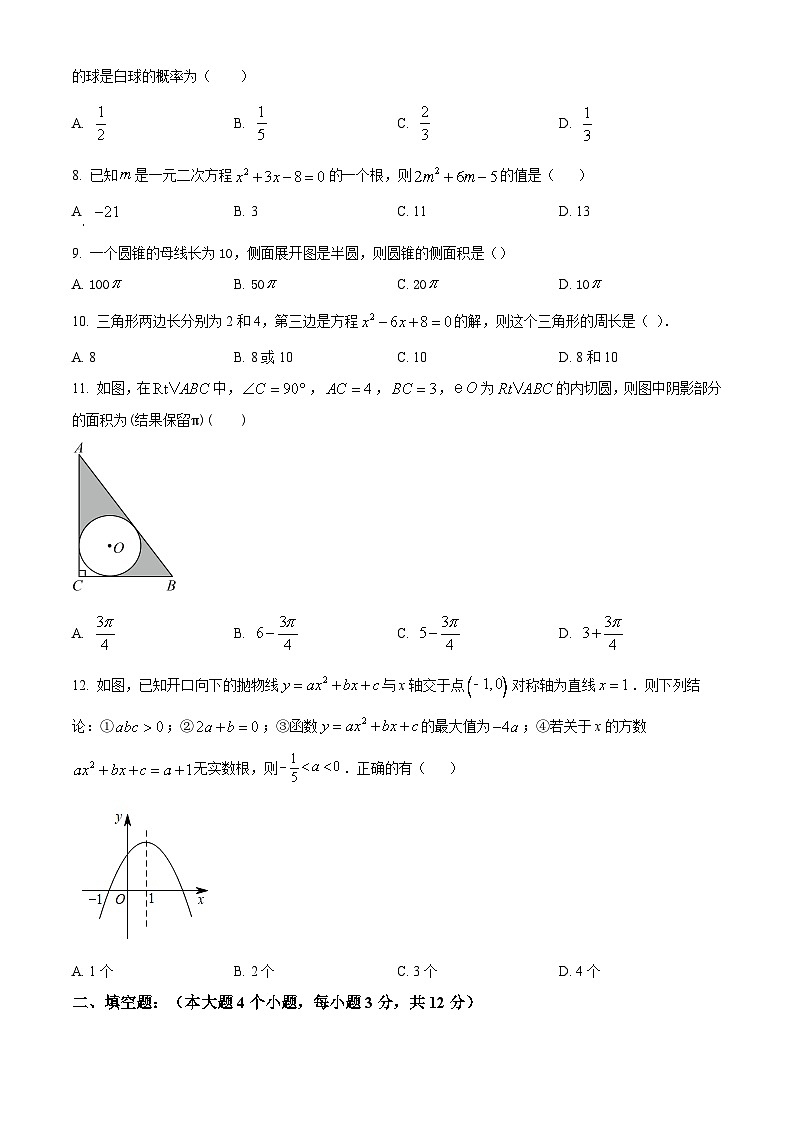 四川省泸州市龙马潭区尹吉甫学校2023-2024学年九年级下学期开学数学试题(原卷版)第2页