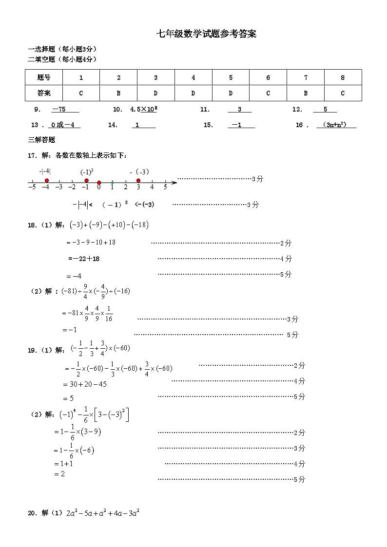 初一數(shù)學(xué)答案第1頁(yè)