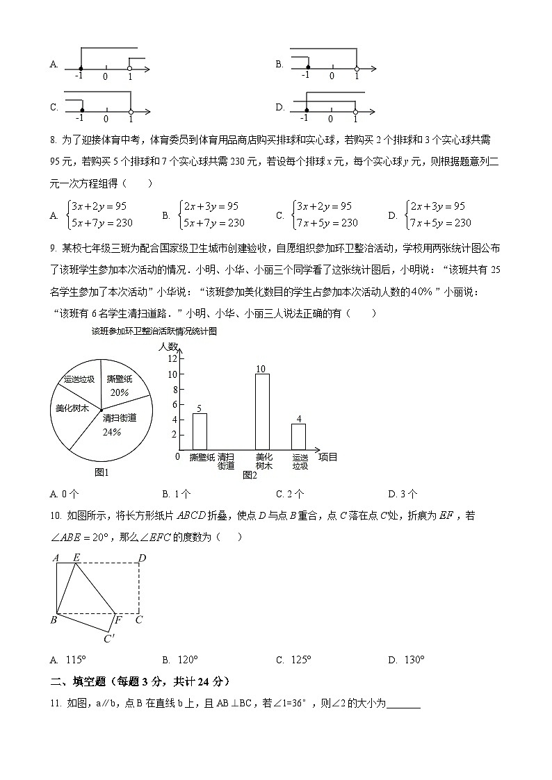 甘肃省 武威市 凉州区武威第七中学2024-2025学年八年级上学期开学考试数学试题(原卷版)第2页