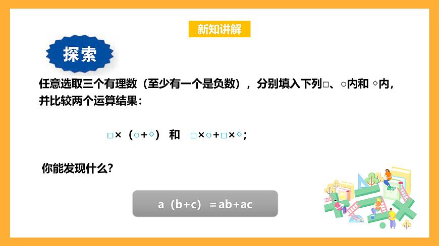 華師大版數(shù)學(xué)七上 2.9.2.2《有理數(shù)乘法的運算律》課件第4頁