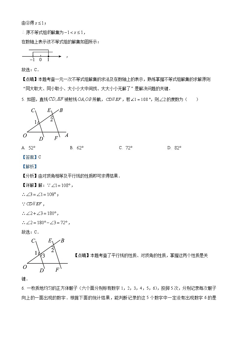 2024年贵州省黔东南苗族侗族自治州 从江县东朗中学中考一模数学试题(解析版)03