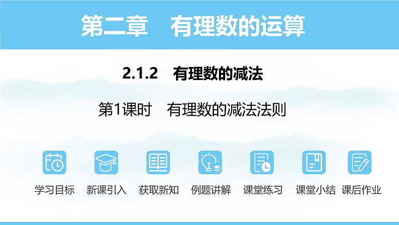 数学人教版(2024)七年级上册课件 2.1.2.1有理数的减法法则第1页