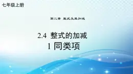 2.4.1 同类项 华东师大版（2024）数学七年级上册课件