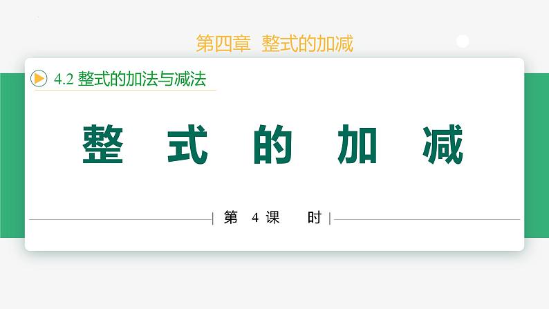 4.2整式的加法与减法(第4课时整式加减)(课件)-2024-2025学年七年级数学上册 (人教版2024)第1页
