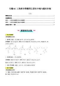 专题02 三角形全等模型之倍长中线与截长补短-【常考压轴题】2024-2025学年八年级数学上册压轴题攻略（人教版）