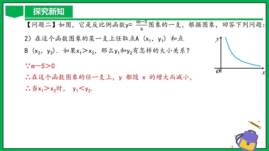 人教版數(shù)學九年級下冊 26.1.2 反比例函數(shù)的圖象與性質（第2課時） 課件第7頁