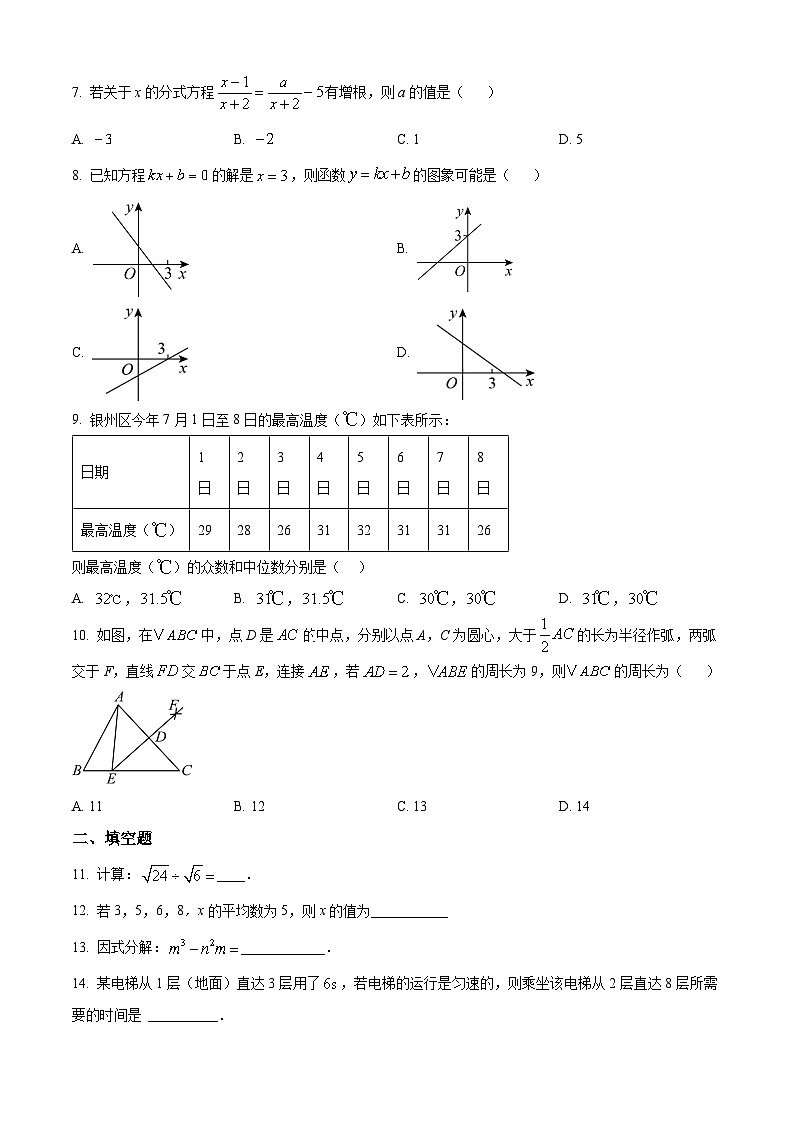 辽宁省辽阳市灯塔市2024-2025学年九年级上学期开学数学试题(原卷版)02