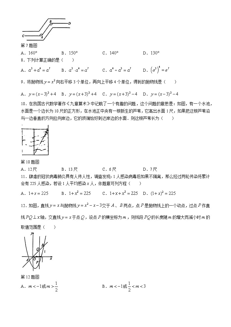 广西南宁市青秀区第一初级中学2024-2025学年九年级上学期开学考试数学试题(无答案)第2页