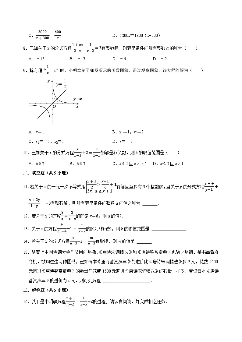 2025中考数学一轮复习讲义第11讲 分式方程(含解析+答案解析)第2页