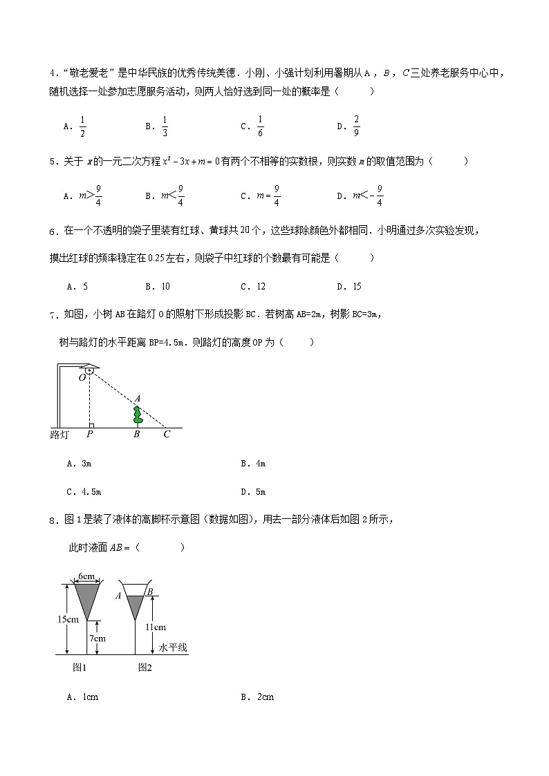 2024-2025学年第一学期上深圳市九年级期中数学复习试卷(解析版)02