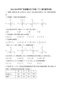 2023-2024学年广东省肇庆市八年级（下）期末数学试卷（含答案）