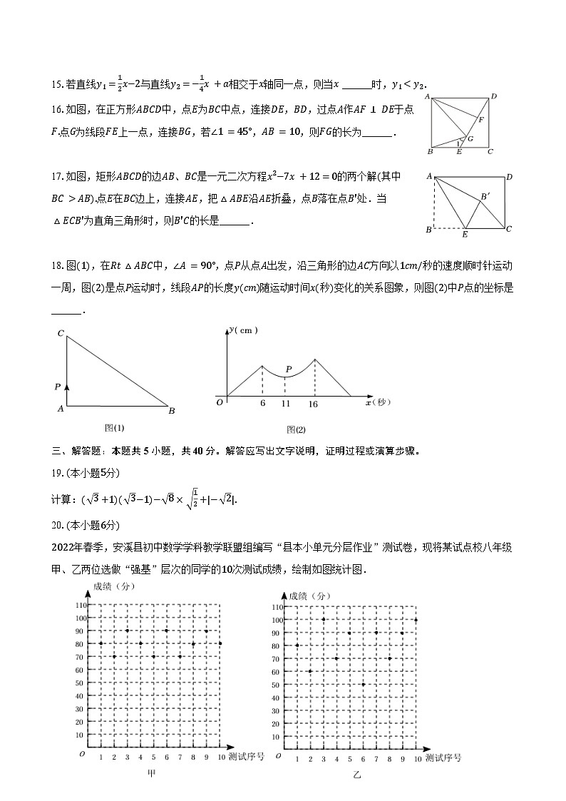 2024-2025学年四川省绵阳市涪城区九年级(上)入学数学试卷(含答案)第3页