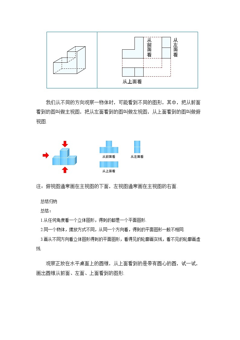 2024秋季人教版七年级上册数学 6.1.1.2从不同方向看立体图形与立体图形的展开图 PPT课件+教案+习题02