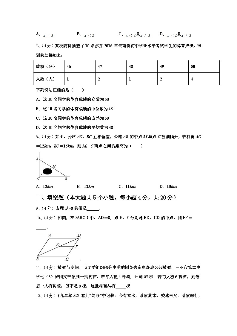 2024-2025学年河南省洛阳市洛宁县九上数学开学考试试题【含答案】02