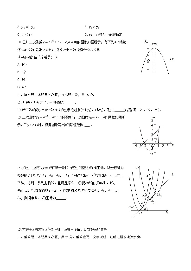 2024-2025学年湖北省部分学校九年级(上)第一次月考数学试卷(含解析)第2页