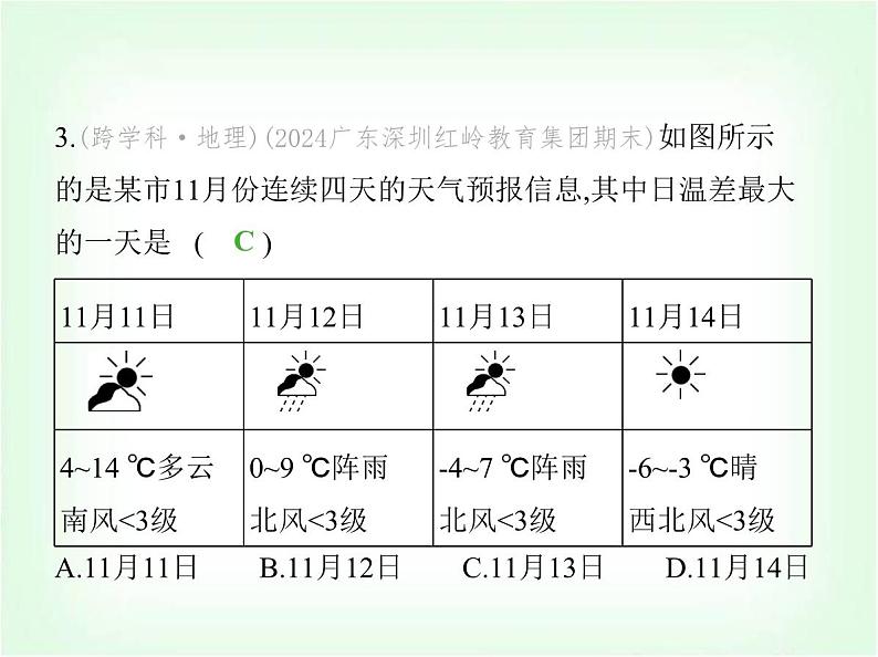 华东师大版七年级数学上册第1章有理数1.7有理数的减法课件04