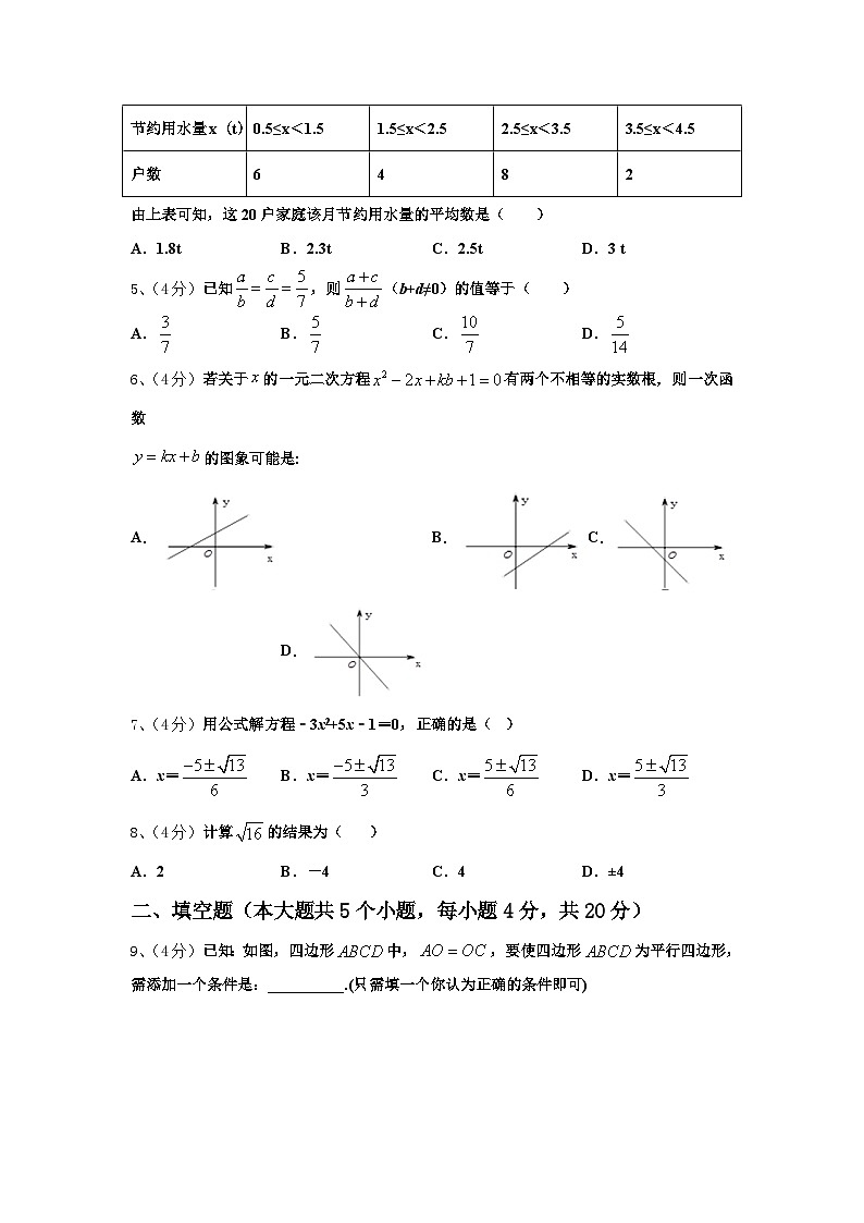 2024-2025学年吉林省白城市大安市九上数学开学经典试题【含答案】第2页