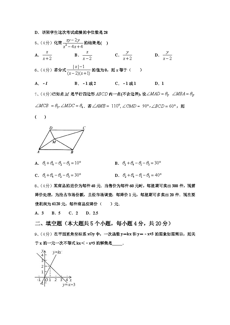 2024-2025学年江苏省南京市秦淮区四校九年级数学第一学期开学质量跟踪监视模拟试题【含答案】02