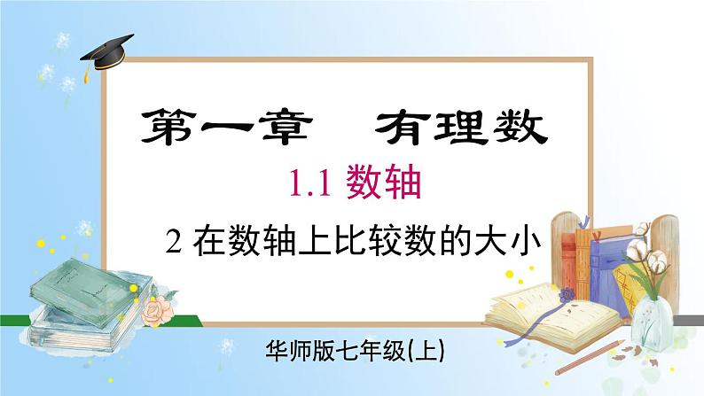 华东师大版(2024)七年级数学上册1.2.2 在数轴上比较有理数的大小 同步课件第1页