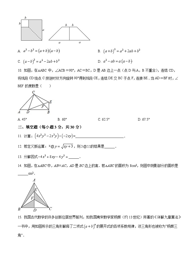 河南省洛阳市伊川县2022-2023学年八上期中数学试卷(华师版、含解析)第2页