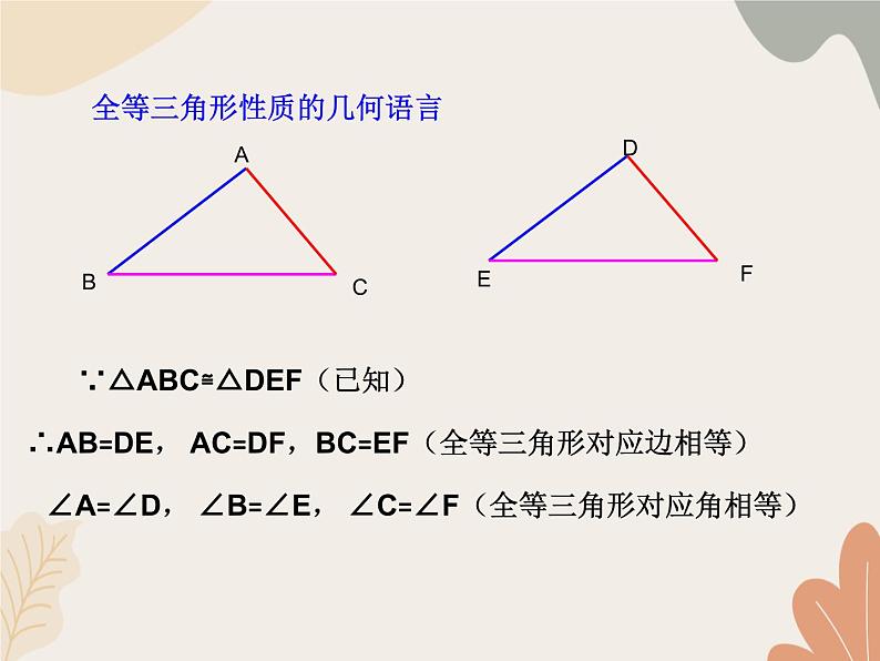青岛版(六三制)数学八年级上册 第1章 全等三角形 复习课件第8页