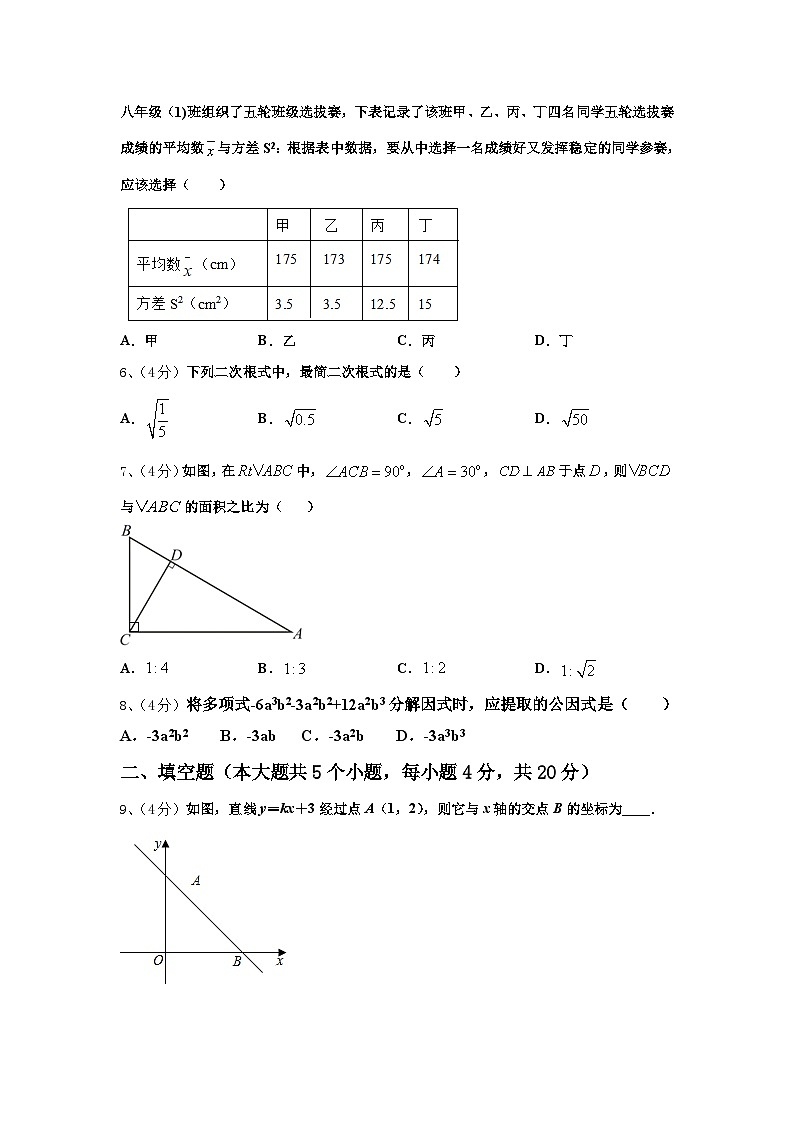 2024年福建省莆田市涵江區(qū)數(shù)學(xué)九年級第一學(xué)期開學(xué)學(xué)業(yè)水平測試試題【含答案】第2頁
