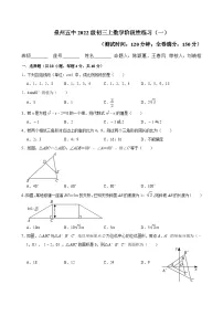 福建省泉州第五中学2024-2025学年九年级上学期9月月考数学试题