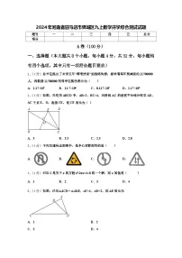 2024年河南省驻马店市驿城区九上数学开学综合测试试题【含答案】