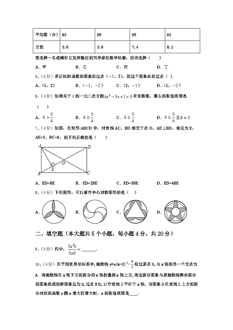 2024年衡水市重点中学九上数学开学质量检测试题【含答案】第2页