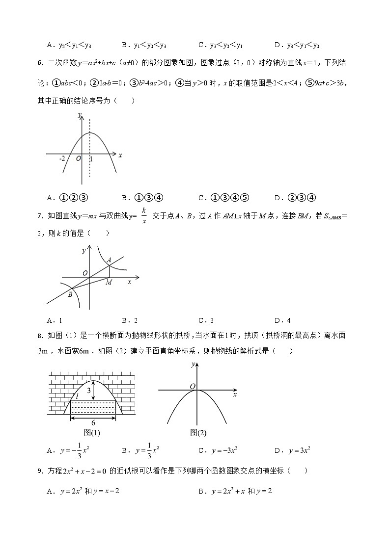 第21章《二次函数与反比例函数》(同步练习) 2023-2024学年九年级上册数学沪科版第2页