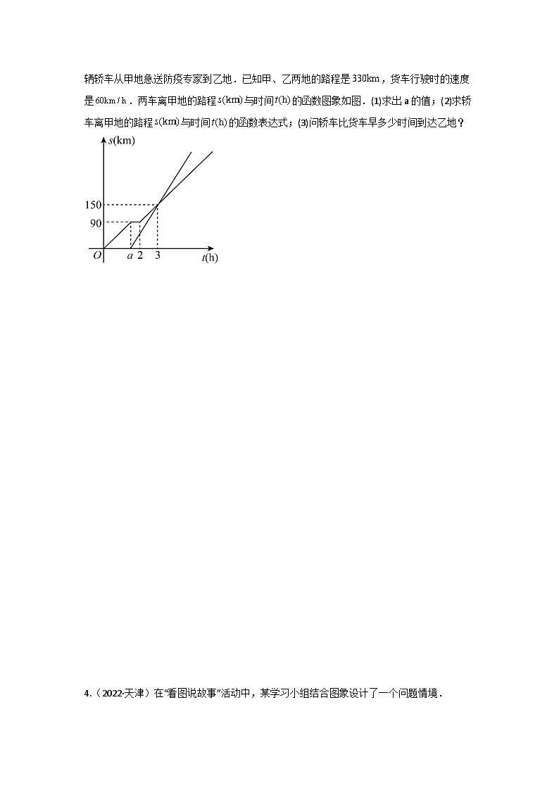 中考数学复习重难题型真题再现(全国通用)专题09函数的实际应用(行程问题、最优方案、阶梯费用)特训(原卷版+解析)03