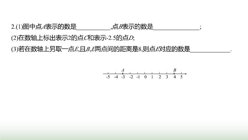 人教版七年级数学上册微专题1题型应用数轴、绝对值的应用题型课件第5页