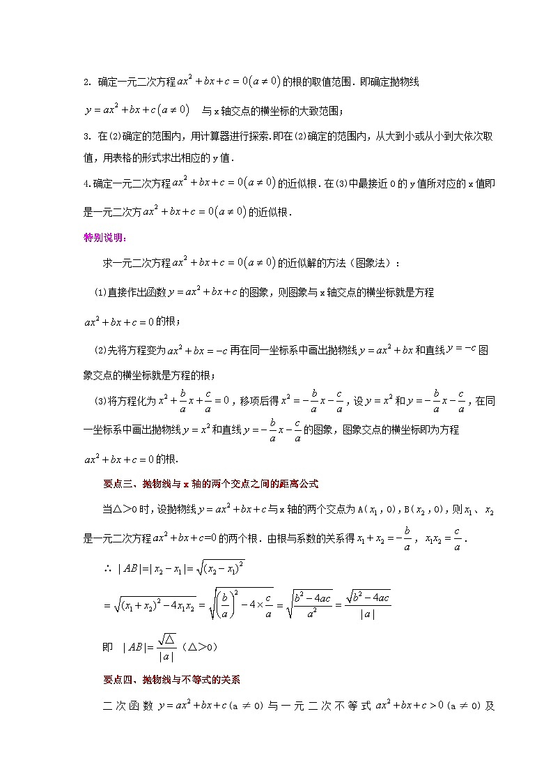 苏科版九年级数学下册基础知识专项讲练 专题5.31 二次函数与一元二次方程(知识讲解)(附答案)第3页