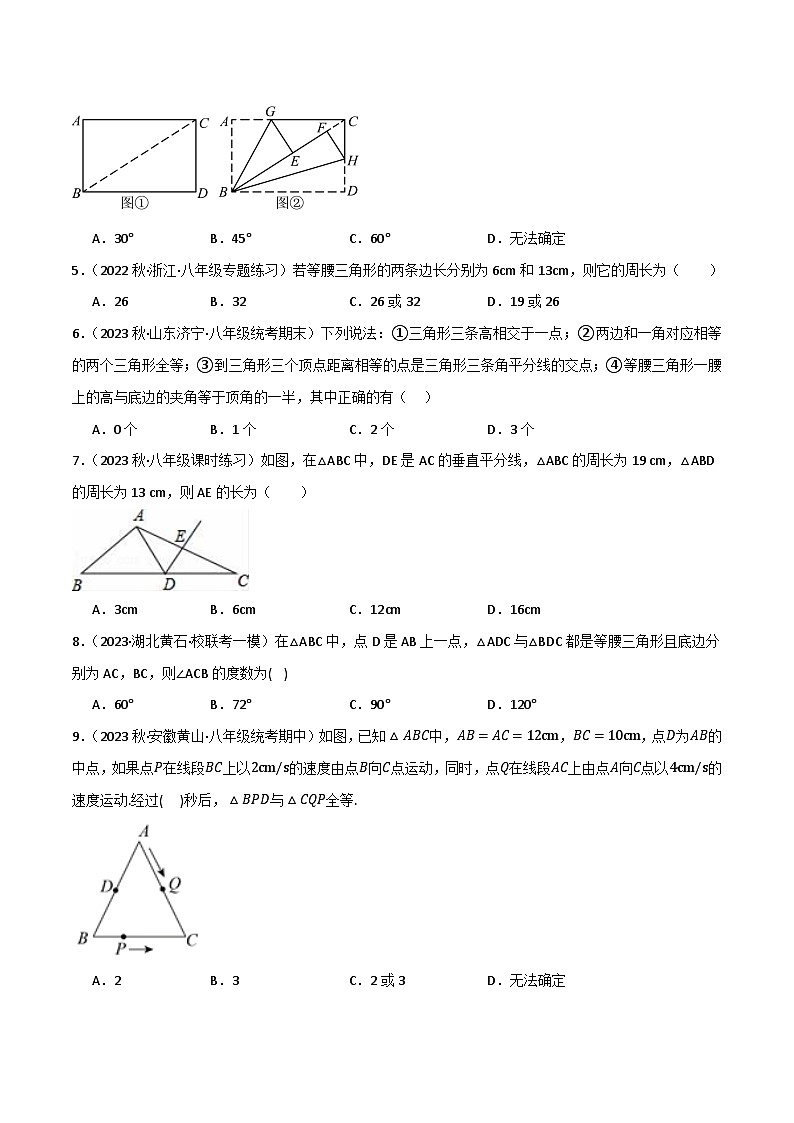 人教版八年级数学上册重难考点专题07轴对称单元过关(培优版)特训(原卷版+解析)第2页