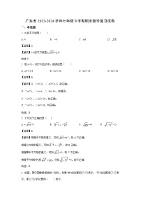 [数学]广东省2023-2024学年七年级下学期期末复习试卷(解析版)