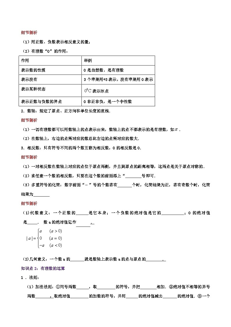 苏科版数学七年级上册全程通关培优(专项卷+章节复习+期中期末备考)专题2.4有理数(章节复习+考点讲练)特训(学生版+解析)第2页