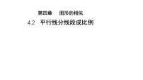 初中数学第四章 图形的相似2 平行线分线段成比例教学课件ppt