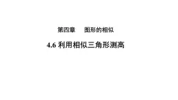 4.6《利用相似三角形测高》数学北师大版 九年级上册教学课件