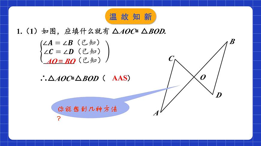 蘇科版八上數(shù)學(xué) 1.3《探索三角形全等的條件（第5課時）》課件第4頁