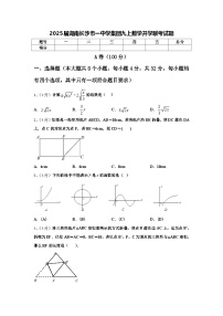 2025届湖南长沙市一中学集团九上数学开学联考试题【含答案】